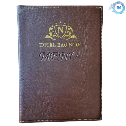 Mẫu Menu Bìa Da Hotel Bảo Ngọc
