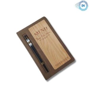 Bìa Menu Da Giả Vân Gỗ MN07