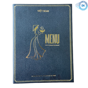Mẫu Menu Bìa Da A4