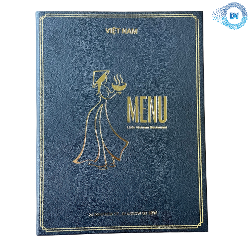 Mẫu Menu Bìa Da A4