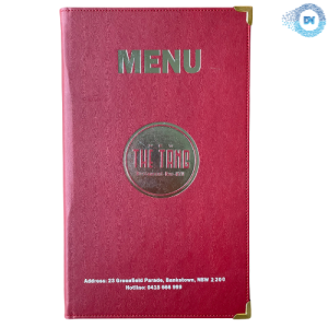 Mẫu Menu Bìa Da The Tang