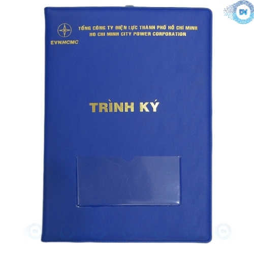 Bìa Trình Ký Đôi Da In Logo EVN- TK16