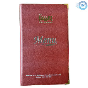 Mẫu Menu Bìa Da The Pallet
