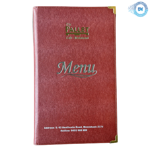 Mẫu Menu Bìa Da The Pallet