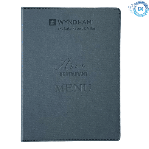 Mẫu Menu bìa da Aria