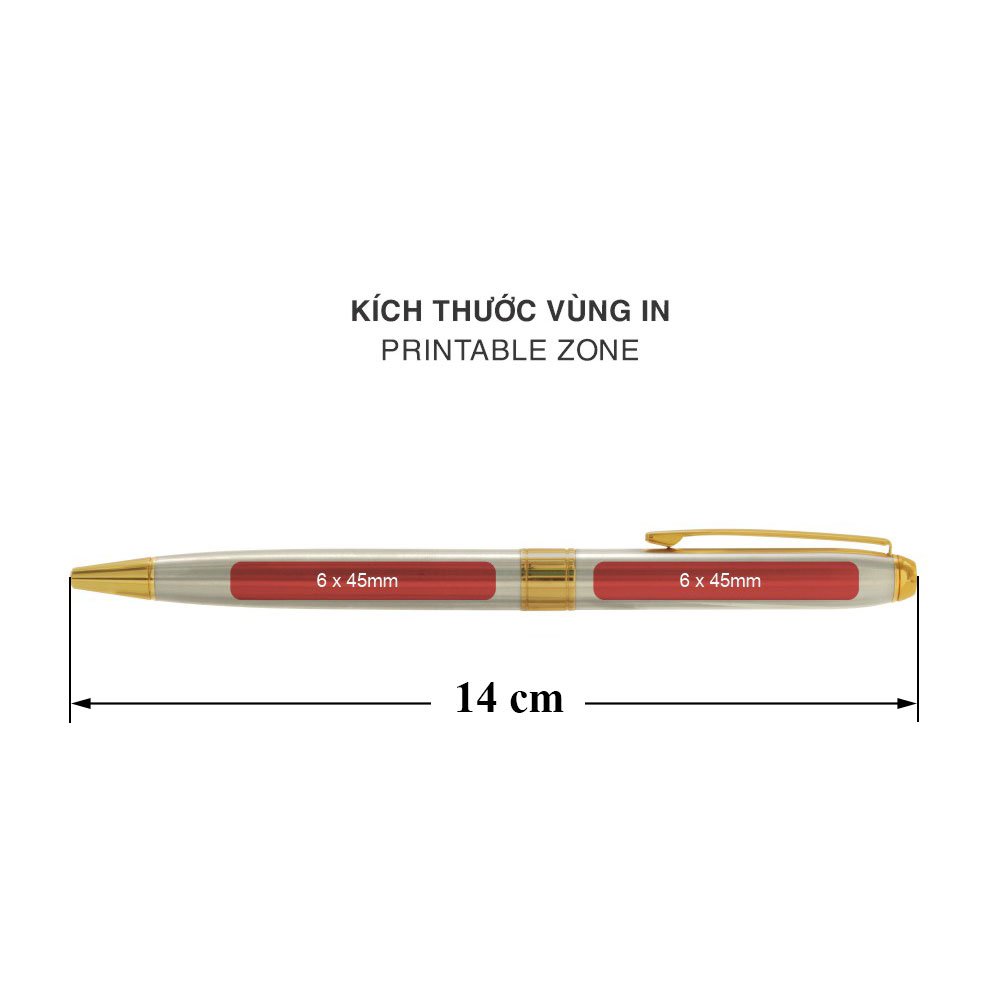 Bút bi kim loại DN-031SL Bạc