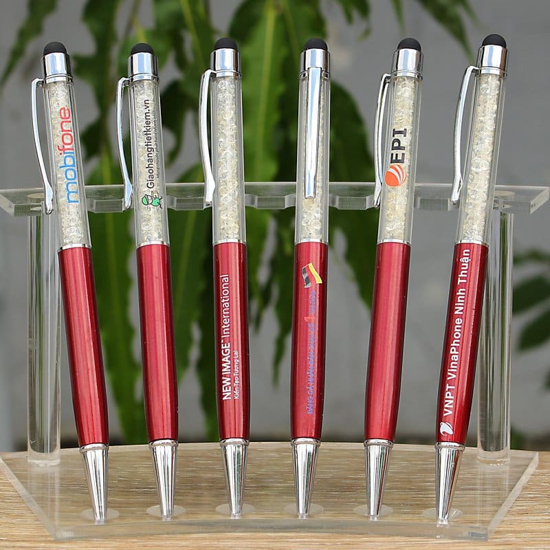 Bút bi kim loại DN Crystal Pen-Đỏ