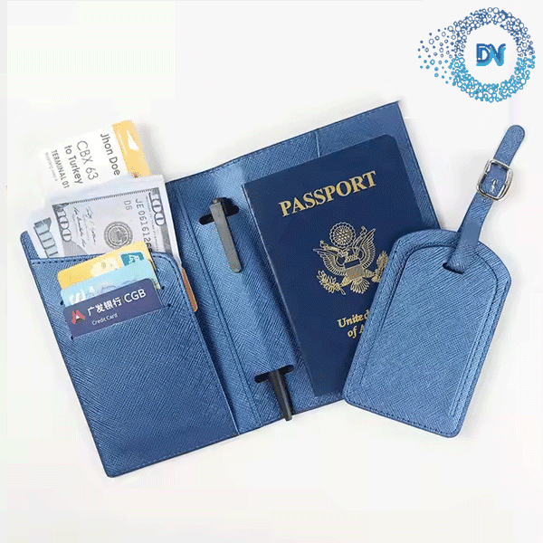 Bộ bao đựng hộ chiếu du lịch PU Unisex tùy chỉnh