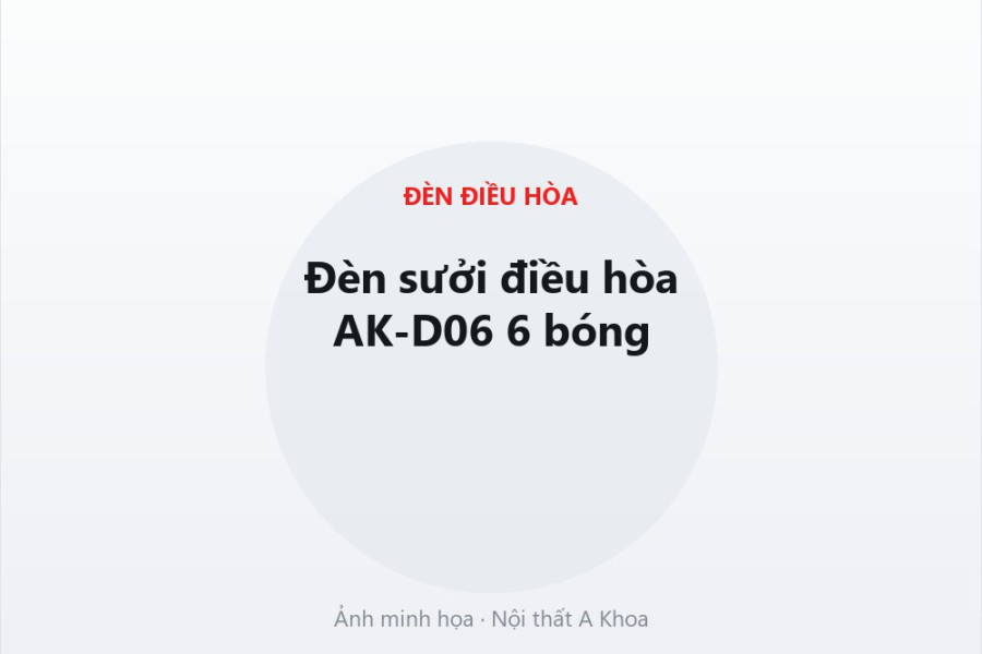 Đèn sưởi nhà tắm AK-D24 6 bóng hồng ngoại